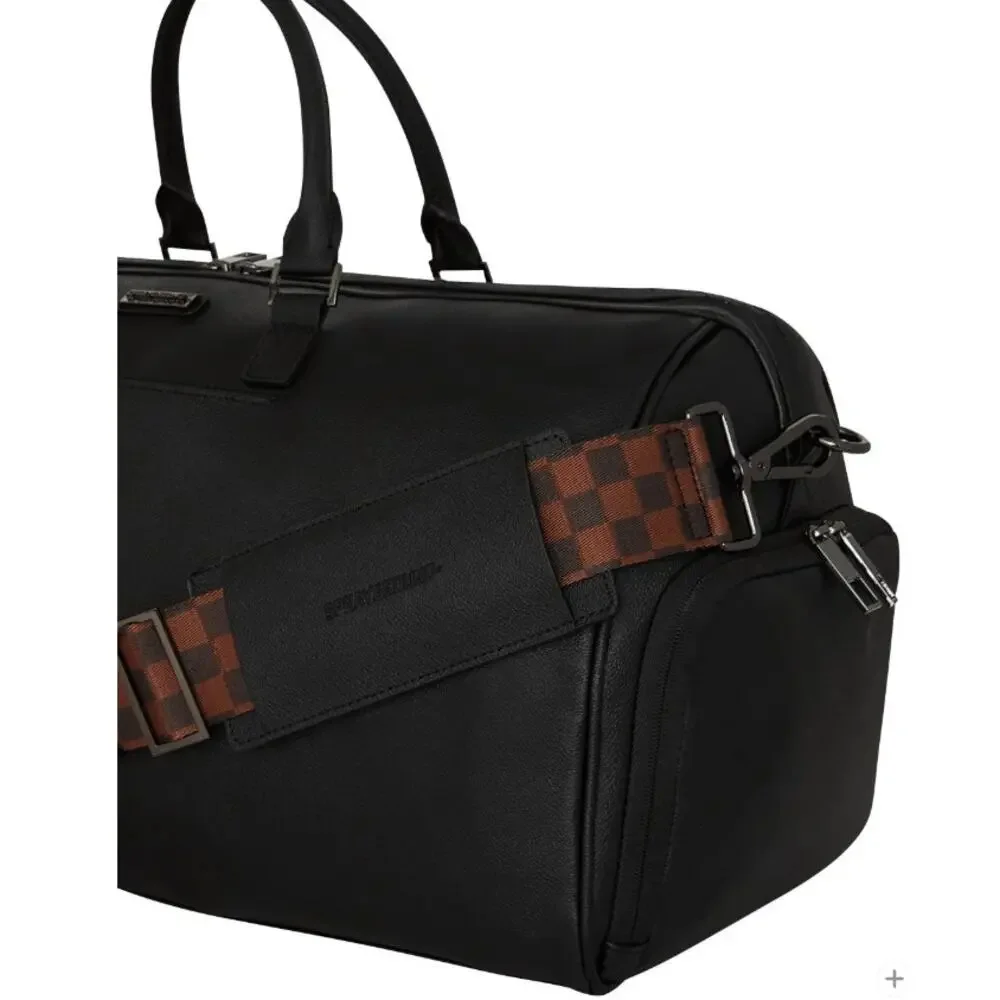 SPRAYGROUND Dose Of Check Deux Duffel Embossed Sharkbite Streetwear NWT